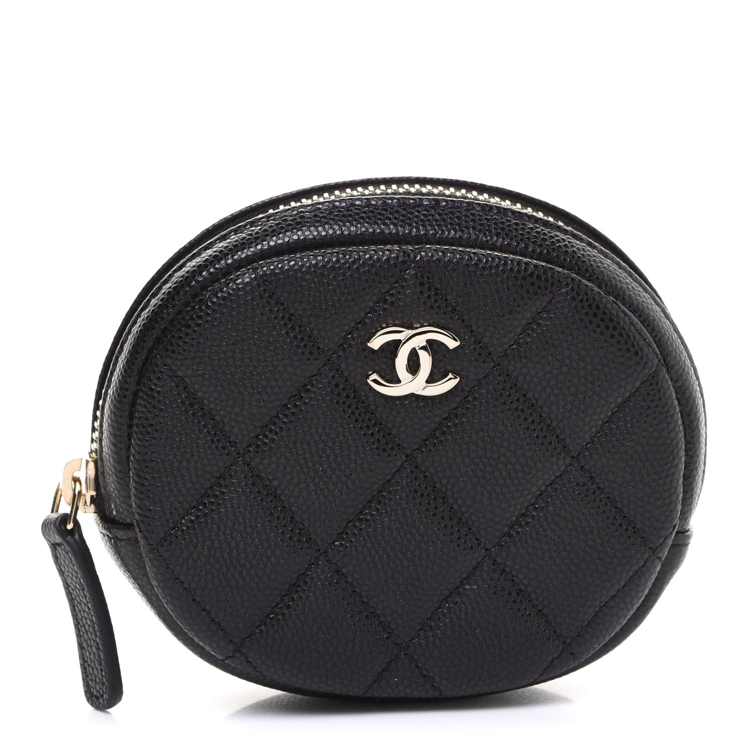 Chanel Caviar Quilted Zip Around Classic Coin Purse Black 1 of 8