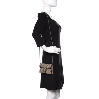 Gucci GG Supreme Monogram Super Mini Dionysus Shoulder Bag Taupe 2 of 9