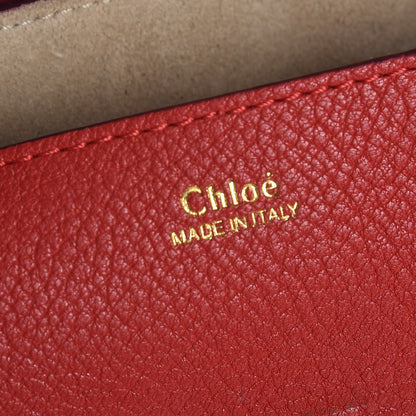 Chloe Grained Lambskin Mini Drew Shoulder Bag Plaid Red 7 of 7