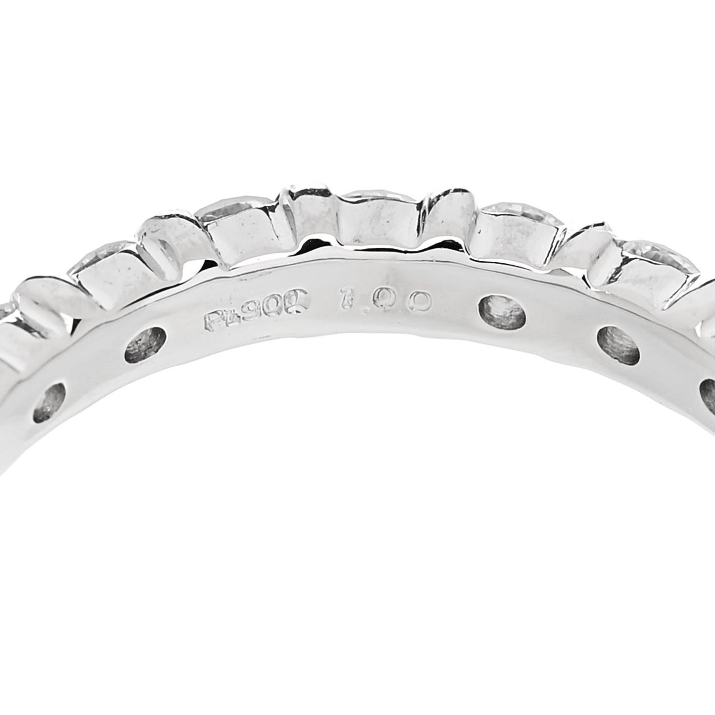 Platinum Diamond 1.00ct Full Eternity Band Ring 47 4.25