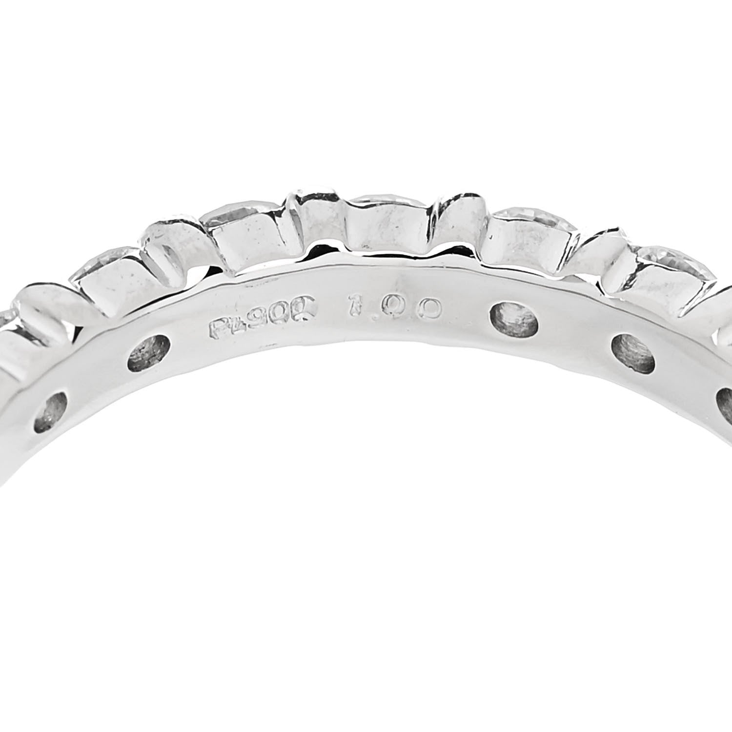 Parker & West by FASHIONPHILE Platinum Diamond 1.00ct Full Eternity Band Ring 47 4.25 8 of 8