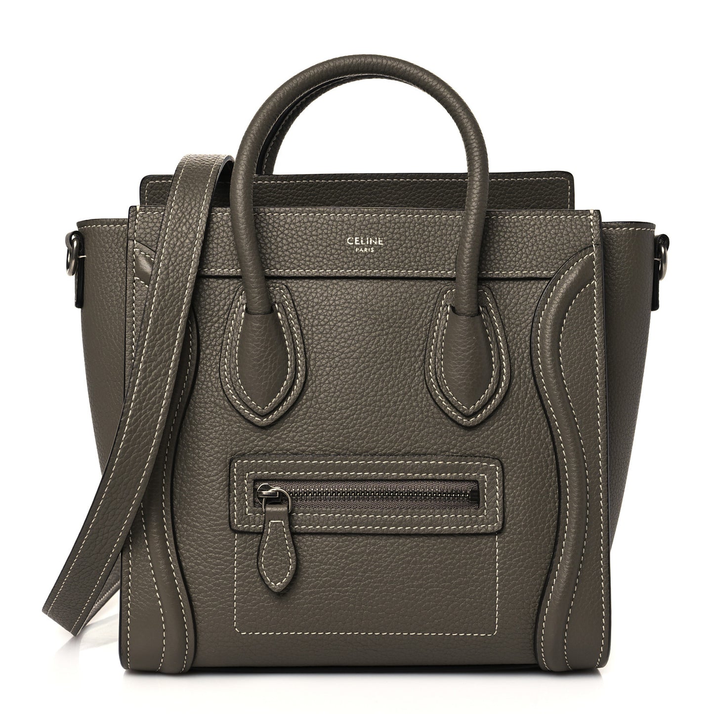 Drummed Calfskin Nano Luggage Souris