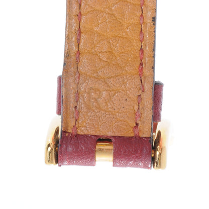 Hermes Stainless Steel Clemence 20mm Kelly Cadena Quartz Watch Rouge 7 of 10