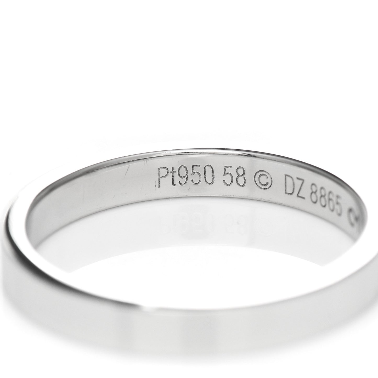 Platinum 3mm C De Cartier Wedding Band 58 8.5