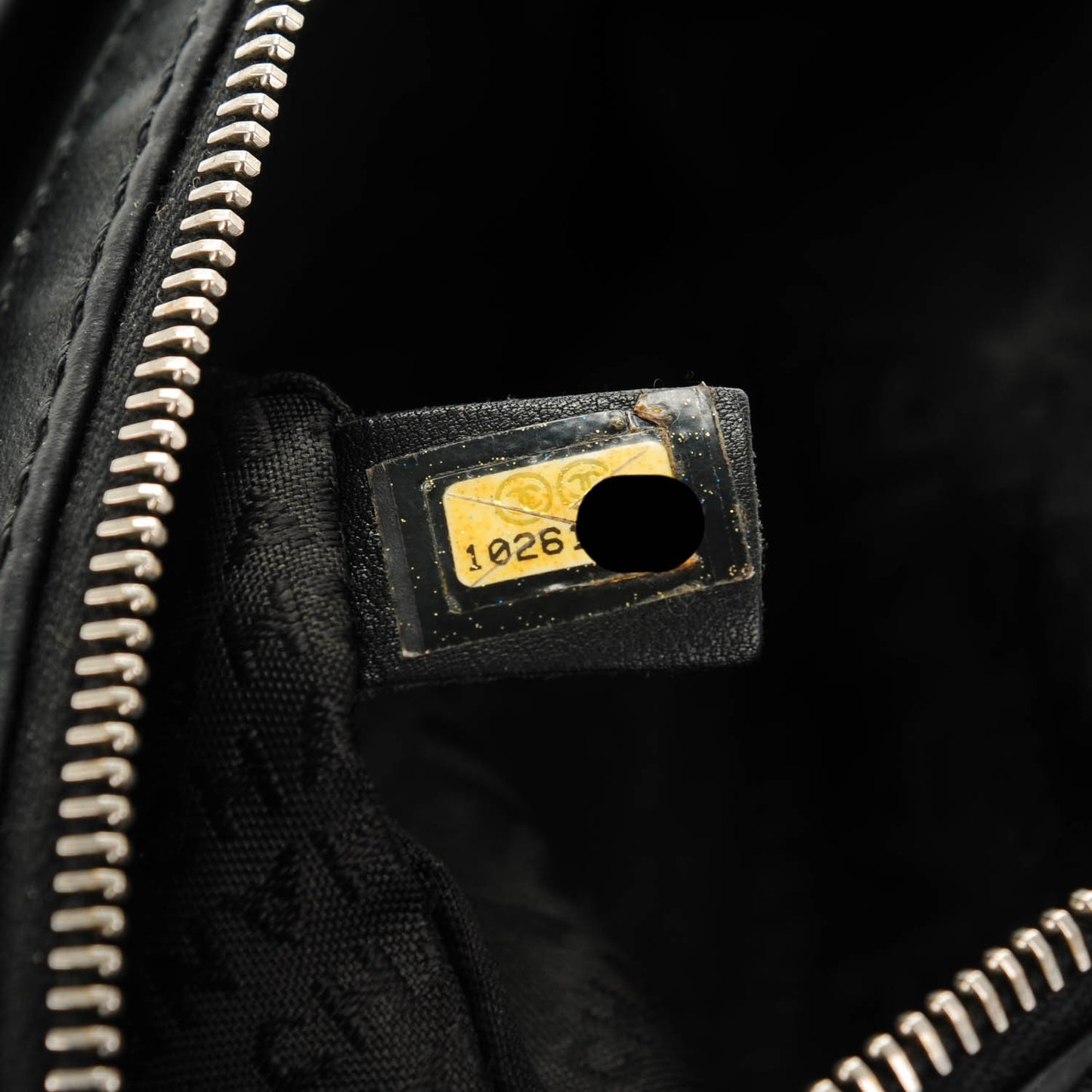 Lambskin Diamond Stitch Shoulder Bag Black