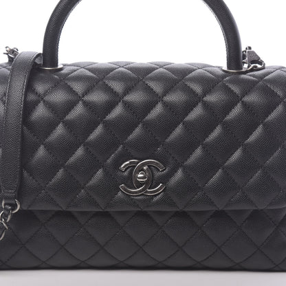 Chanel Caviar Quilted Small Coco Handle Flap Black 8 of 11