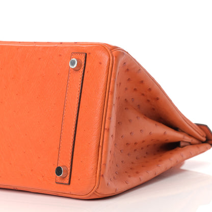Hermes Ostrich Birkin 30 Tangerine 9 of 10