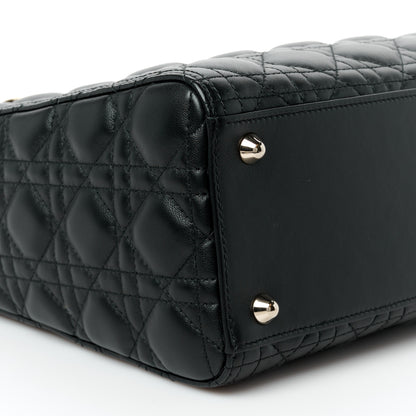 Christian Dior Lambskin Cannage Large Lady Dior Black 9 of 11