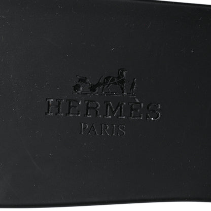 Hermes Rubber Aloha Sandals 38 Black 8 of 9
