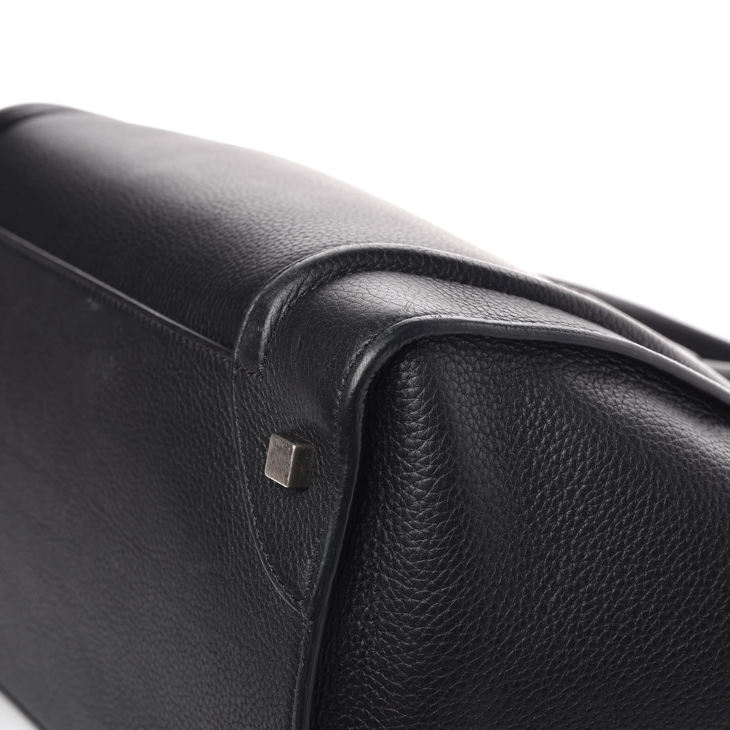 Drummed Calfskin Mini Luggage Black