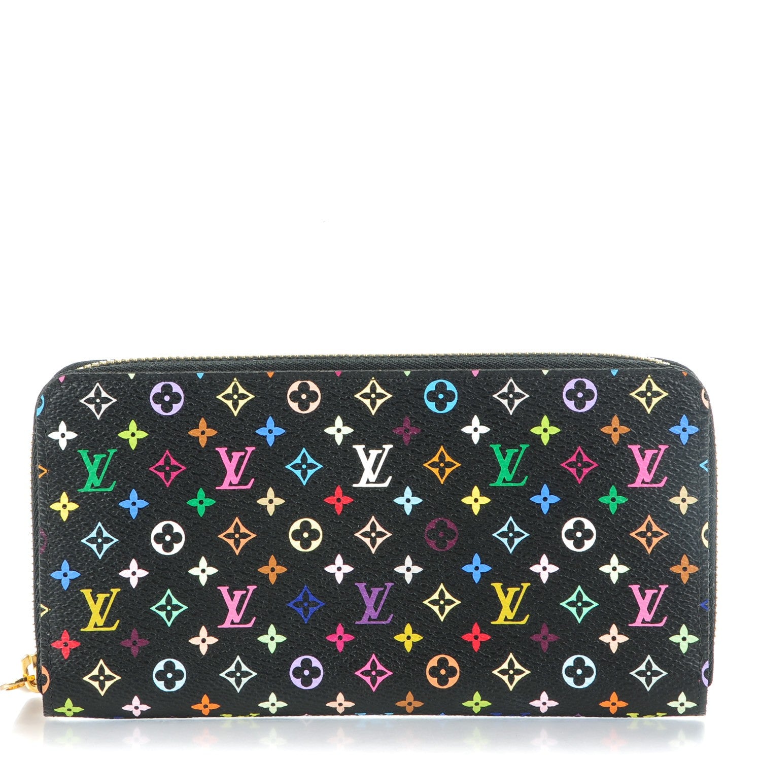 Louis Vuitton Monogram Multicolor Zippy Wallet Black Grenade 1 of 7