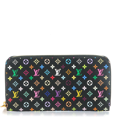 Louis Vuitton Monogram Multicolor Zippy Wallet Black Grenade 1 of 7