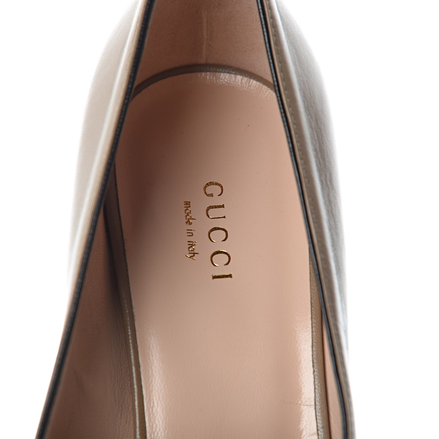 Gucci Malaga Kid GG Marmont Fringe Platform High Heel Loafer Pumps 39 Taupe 5 of 9