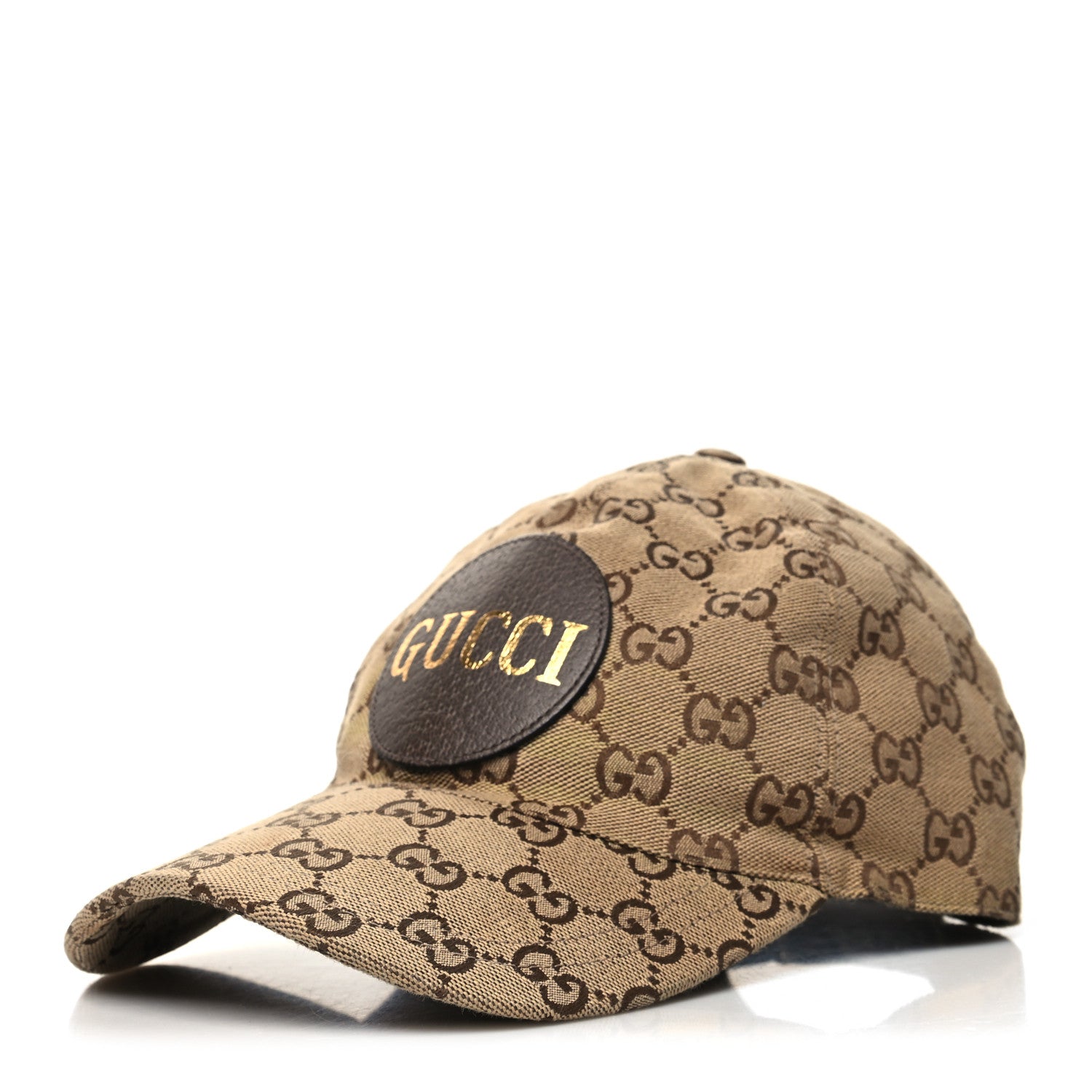 Gucci Monogram Textured Dollar Calfskin Zeno Baseball Hat L Beige 1 of 9