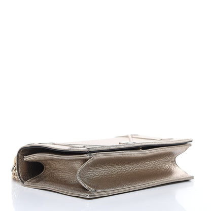 Christian Dior Metallic Grained Calfskin Medium Diorama Flap Bag Gold 4 of 9