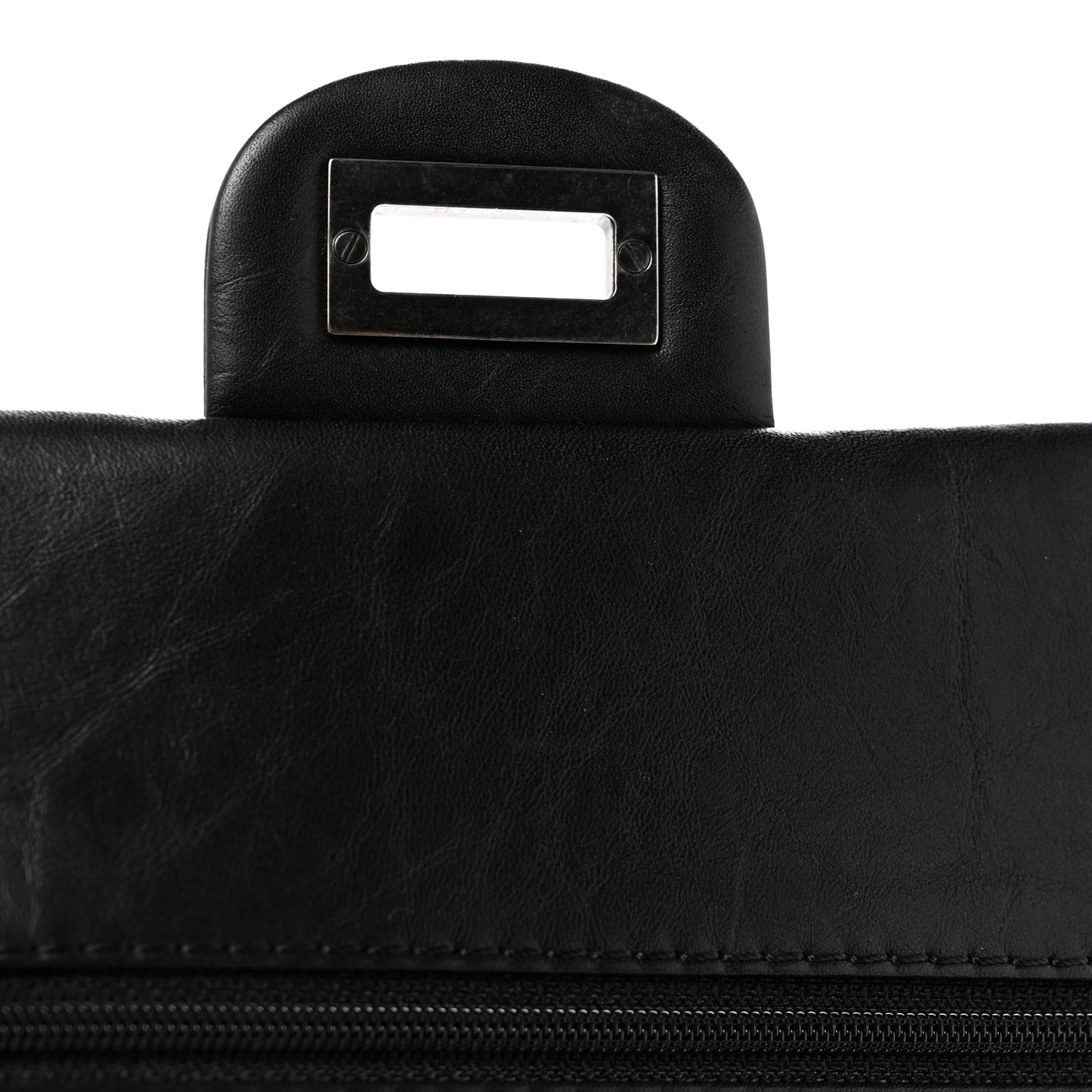 Aged Calfskin Quilted 2.55 Reissue 225 Flap Black