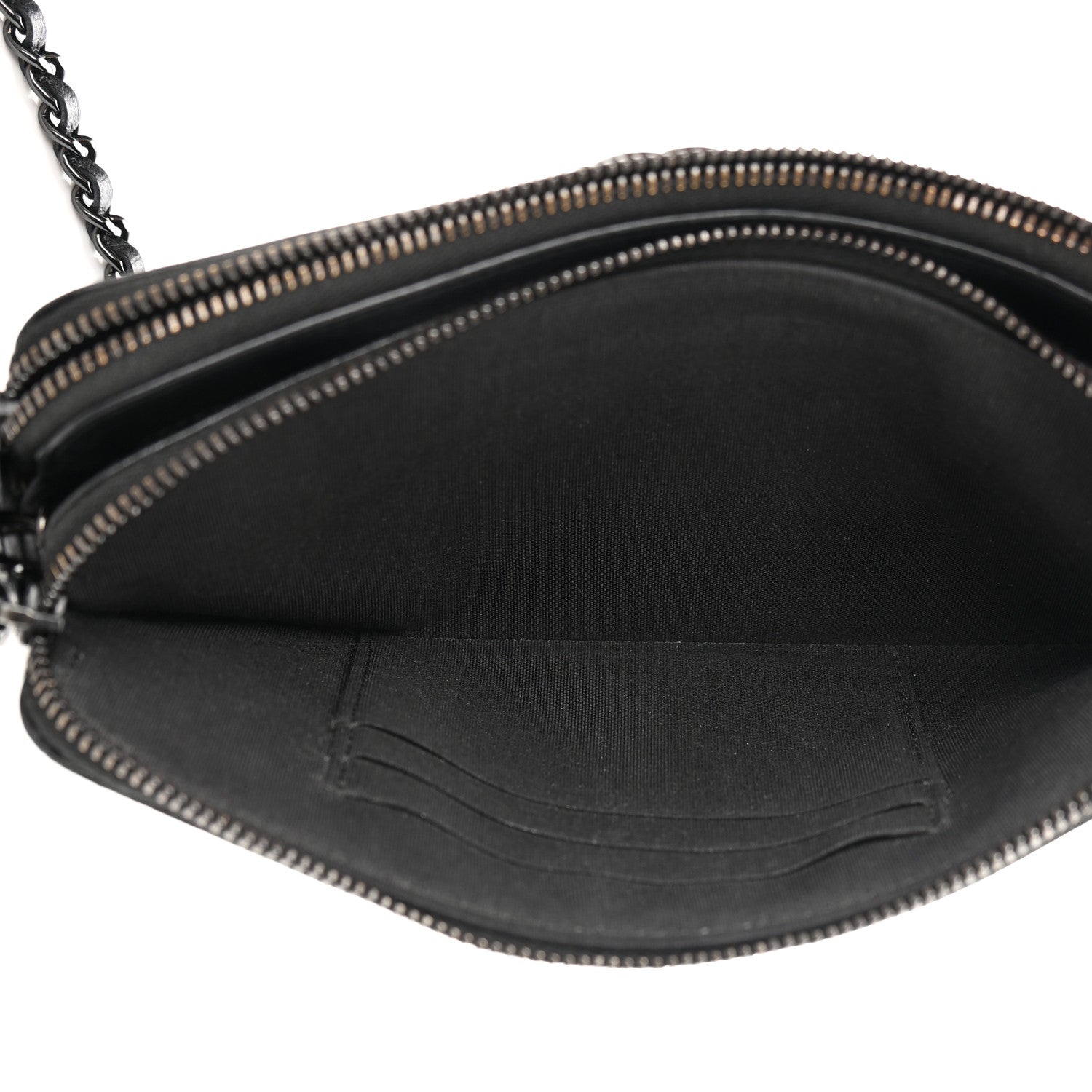 Chanel Lambskin Quilted Small Boy Clutch With Chain So Black 5 of 18