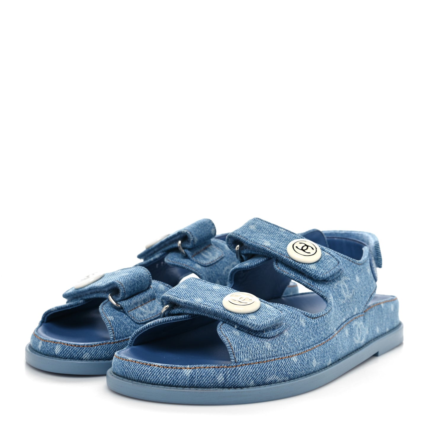 Denim CC Dad Sandals 39 Light Blue