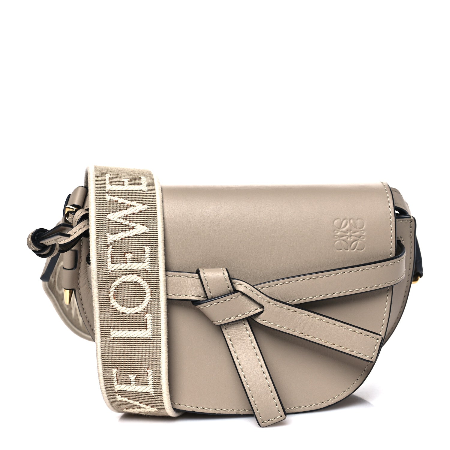 Loewe Calfskin Jacquard Mini Gate Dual Bag Clay 1 of 11
