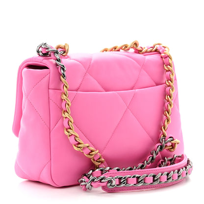 Chanel Lambskin Quilted Medium Chanel 19 Flap Pink 3 of 10