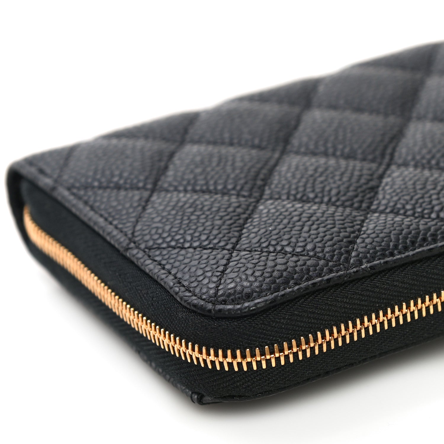 Chanel Caviar Quilted Large Gusset Zip Around Wallet Black 12 of 15