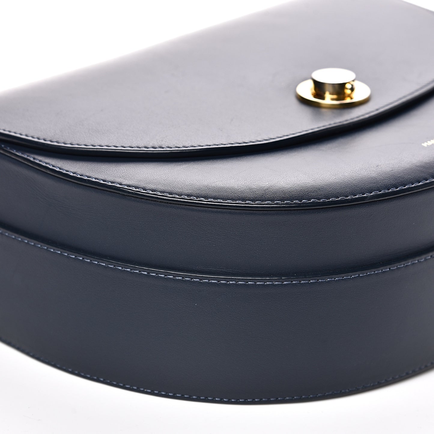 Calfskin Saddle Crossbody Bag Blu