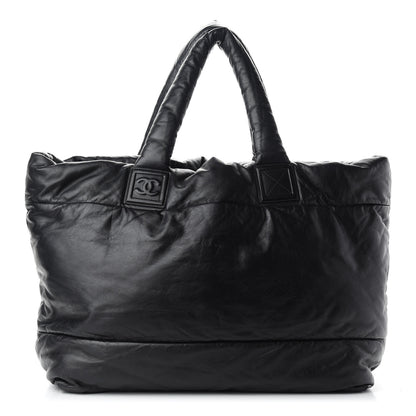 Chanel Lambskin Quilted Extra Large Coco Cocoon Reversible Tote Black 1 of 10