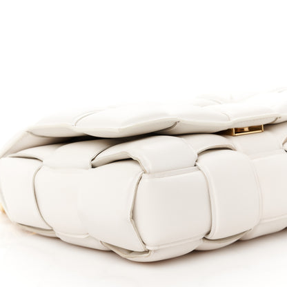 Bottega Veneta Lambskin Maxi Intreccio Padded Chain Cassette Crossbody Bag White 11 of 14