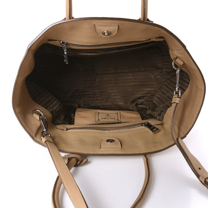 Prada Vitello Daino Tote Sabbia 6 of 10