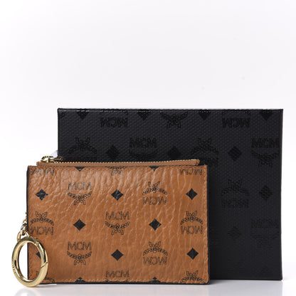 MCM Visetos Key Pouch Cognac 8 of 8