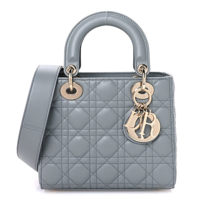 Christian Dior Lambskin Cannage Small My ABCDior Lady Dior Grey 1 of 11