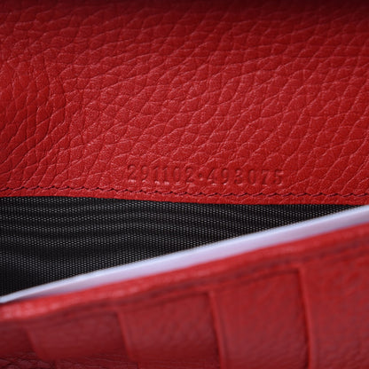 Gucci Pebbled Calfskin Soho Zip Around Wallet Vibrant Red 7 of 8