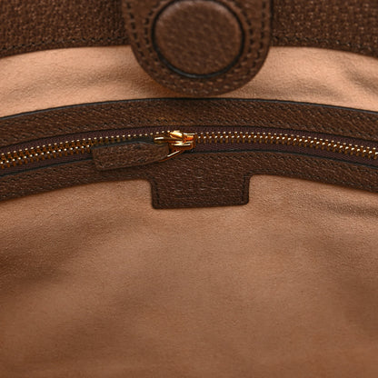 Gucci GG Supreme Monogram Textured Calfskin Web Medium Ophidia Shopping Tote Beige Ebony New Acero 5 of 8