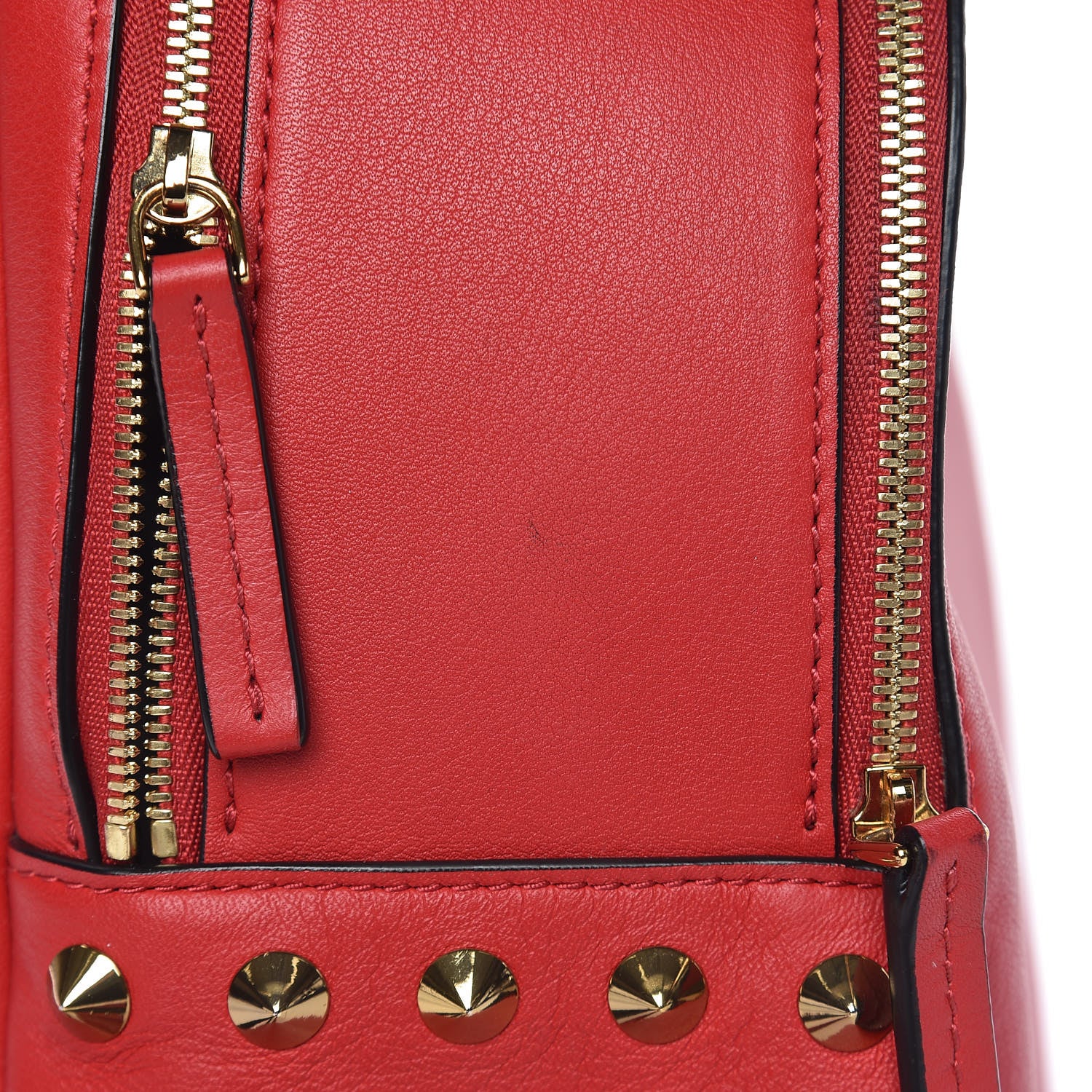 MCM Calfskin Mini Duchess Polke Studs Backpack Red 18 of 18