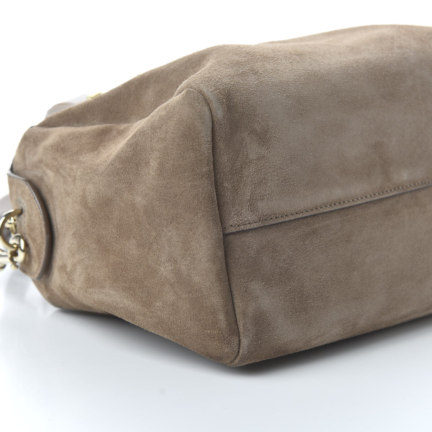Suede Nappa Small Allie Bowling Bag Light Mocha