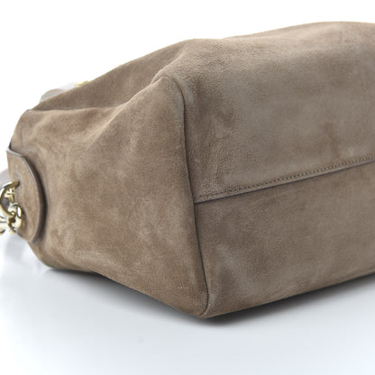 Jimmy Choo Suede Nappa Small Allie Bowling Bag Light Mocha 6 of 12