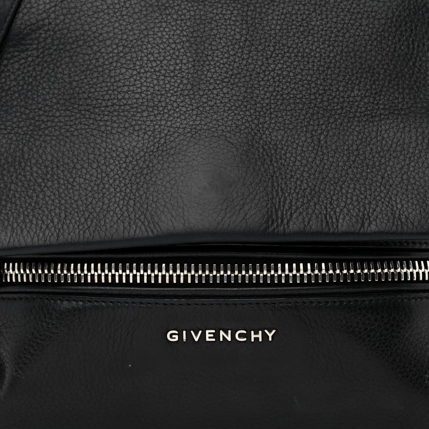 Pebbled Calfskin Small Pandora Pure Flap Bag Black