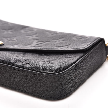 Louis Vuitton Empreinte Pochette Felicie Chain Wallet Black 9 of 13