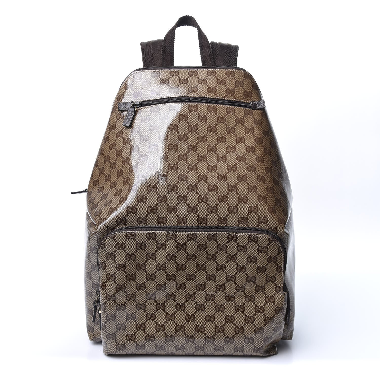 Gucci Crystal Monogram Backpack Dark Brown 1 of 11