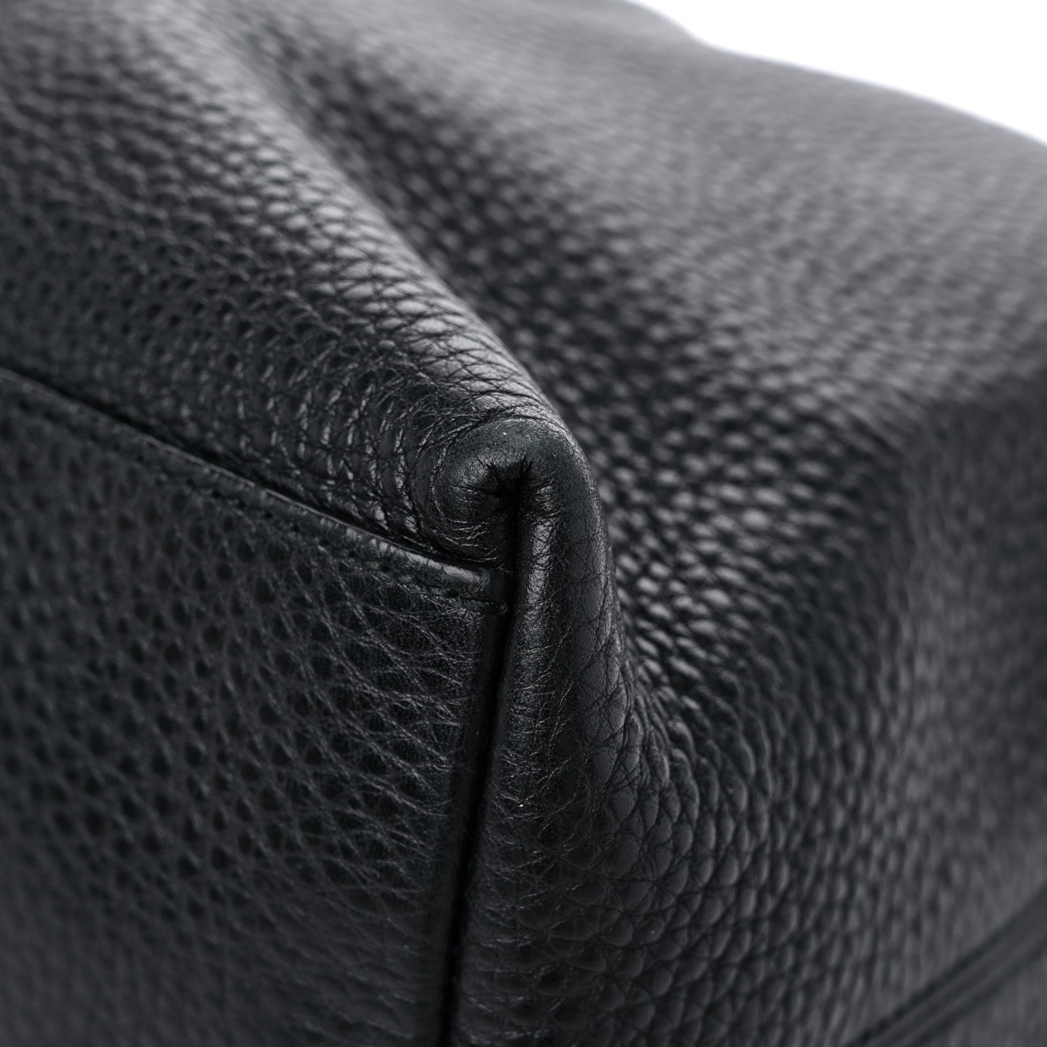 Gucci Pebbled Calfskin Medium Soho Chain Shoulder Bag Black 9 of 15