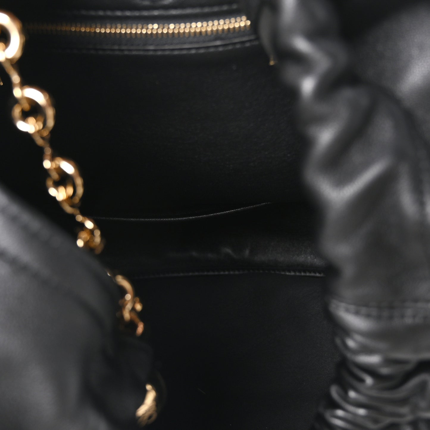 Buttery Nappa Lambskin Medium Squeeze Bag Black