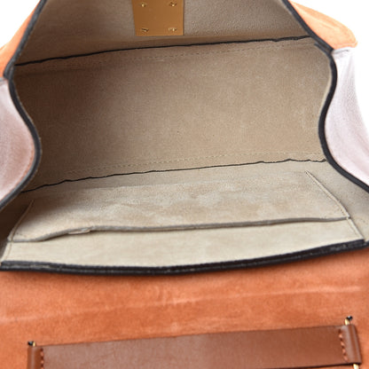 Chloe Suede Smooth Calfskin Drew Shoulder Bag Classic Tobacco 4 of 12