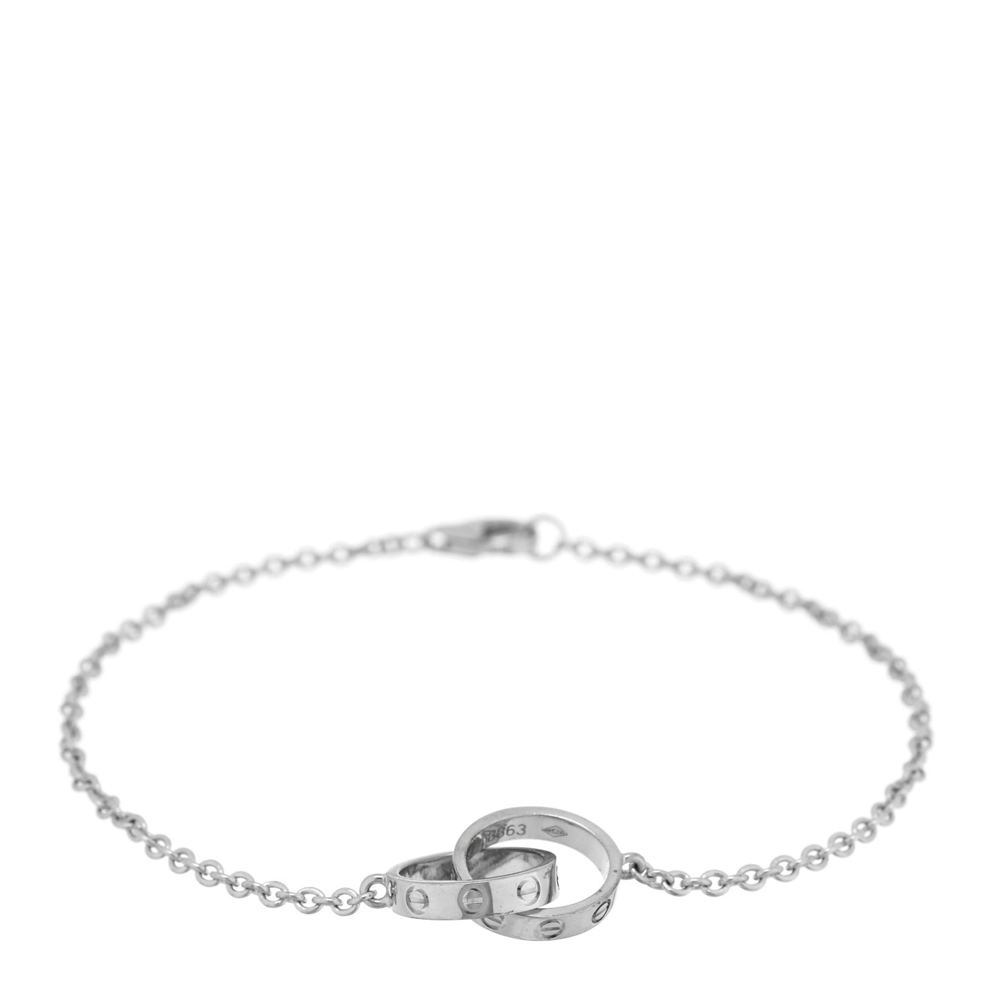 18K White Gold Interlocking LOVE Bracelet