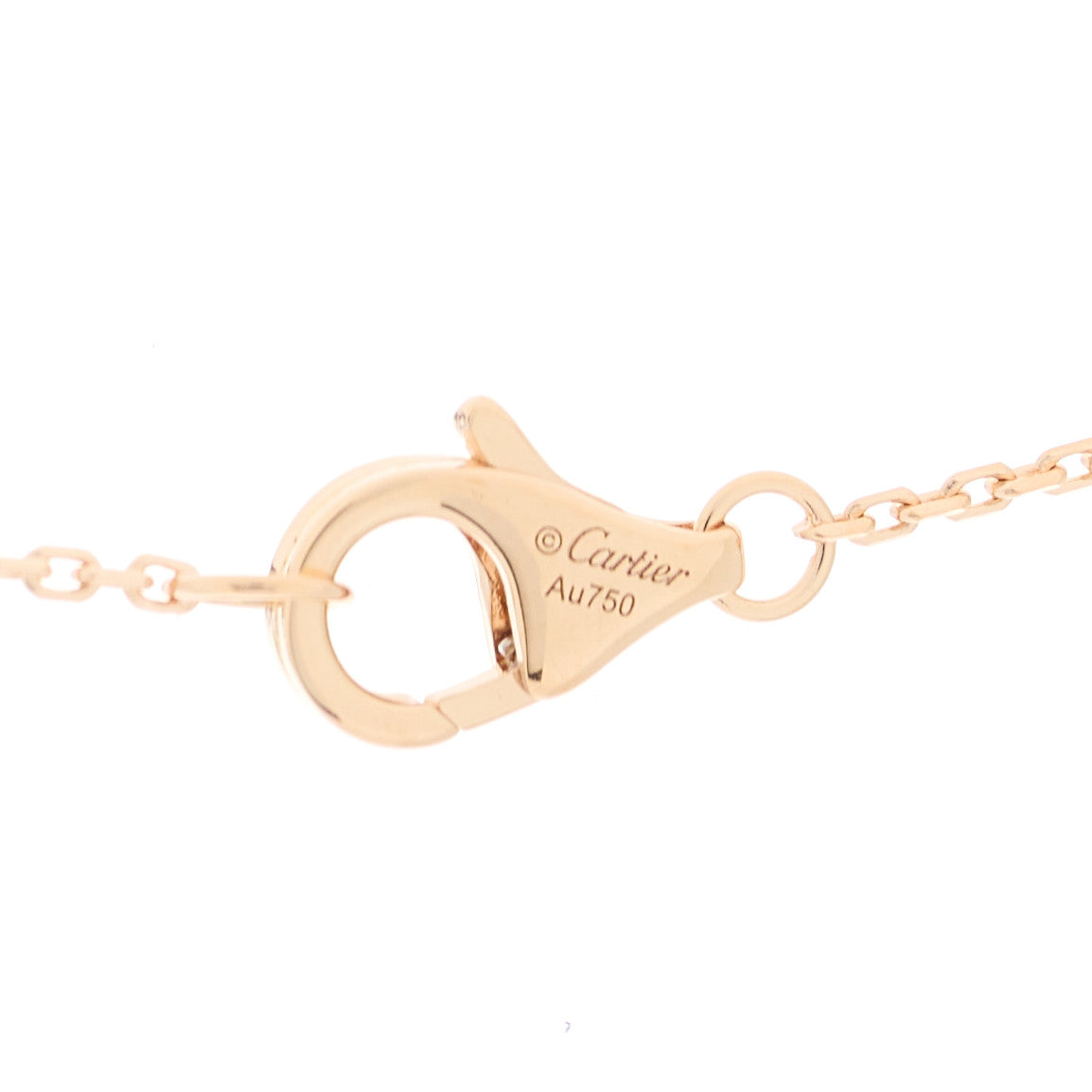 18K Pink Gold Diamond Black Onyx XS Amulette de Cartier Pendant Necklace