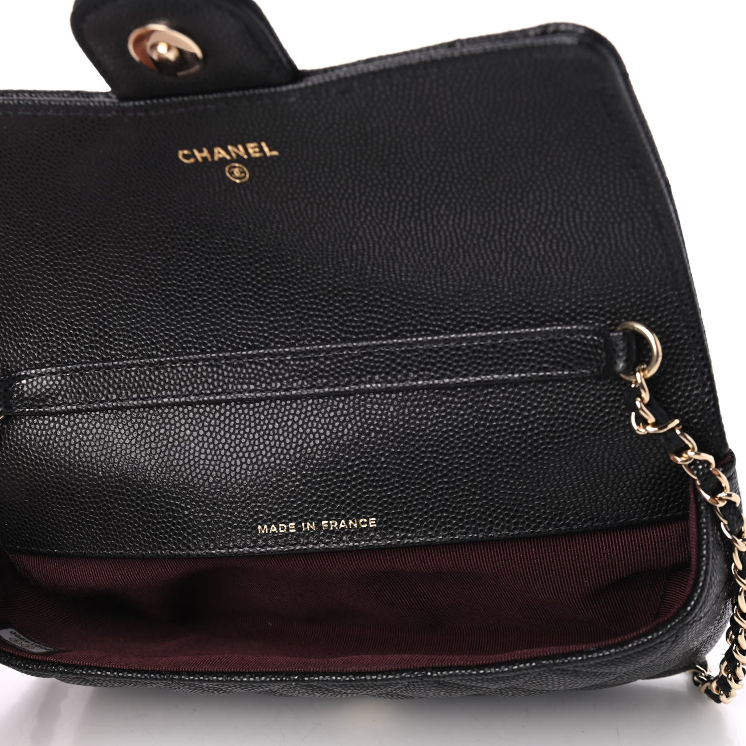 Chanel Caviar Quilted Glasses Case With Chain Black 4 of 4