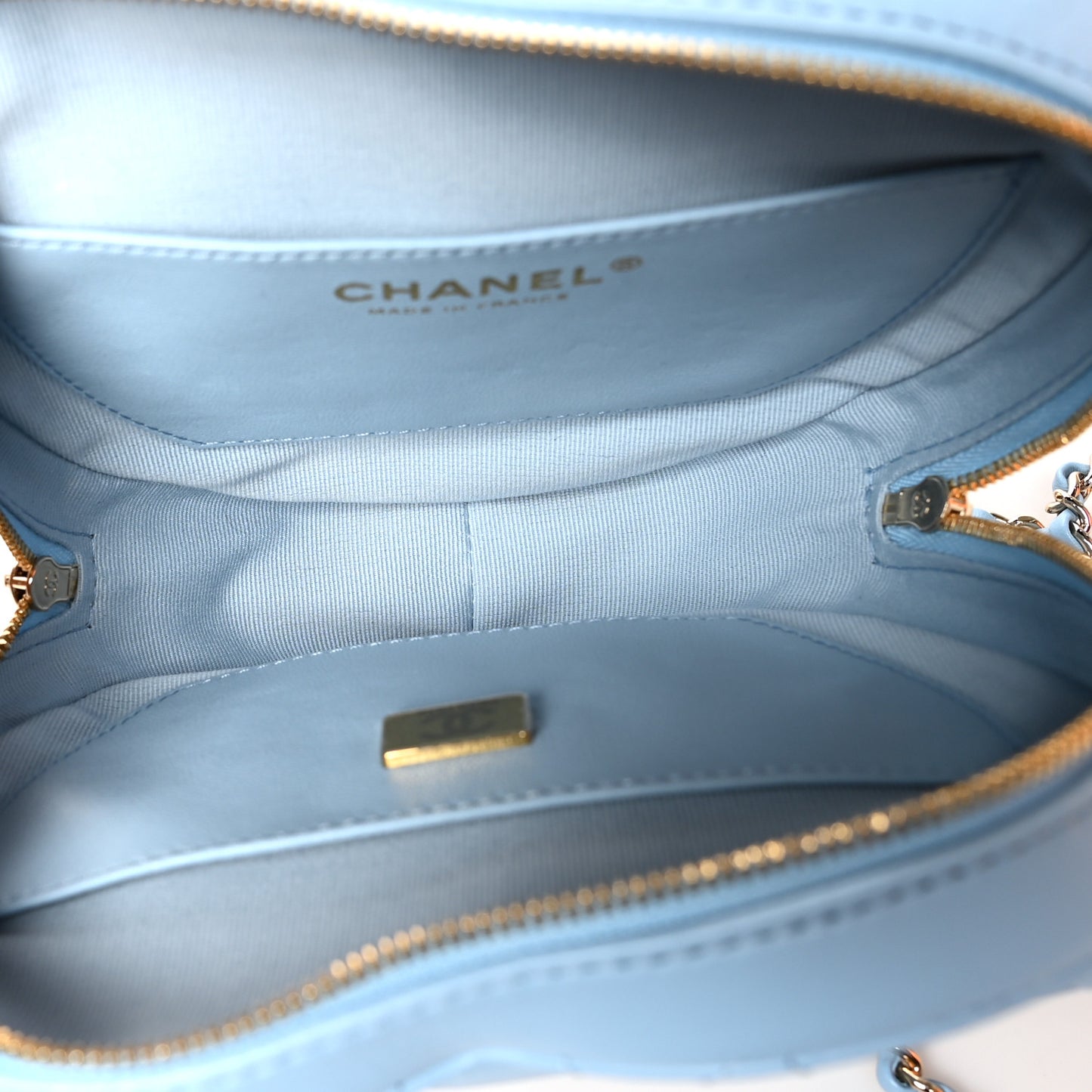 Lambskin Quilted CC In Love Heart Bag Light Blue