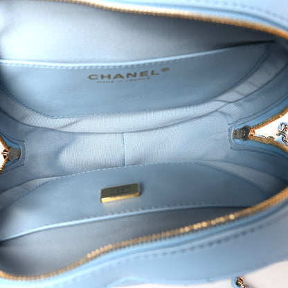 Chanel Lambskin Quilted CC In Love Heart Bag Light Blue 4 of 9