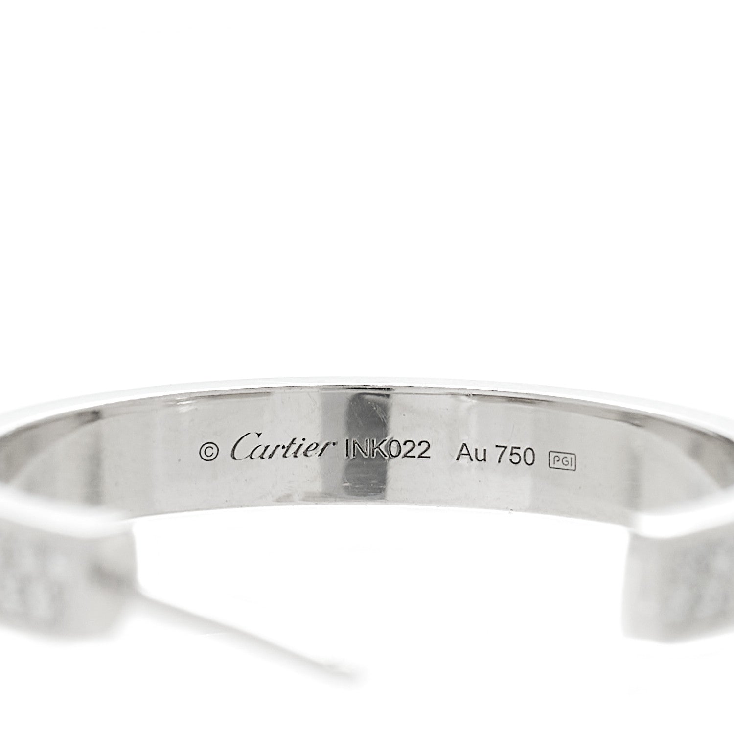 Cartier 18K White Gold Diamond Pave LOVE Hoop Earrings 3 of 4