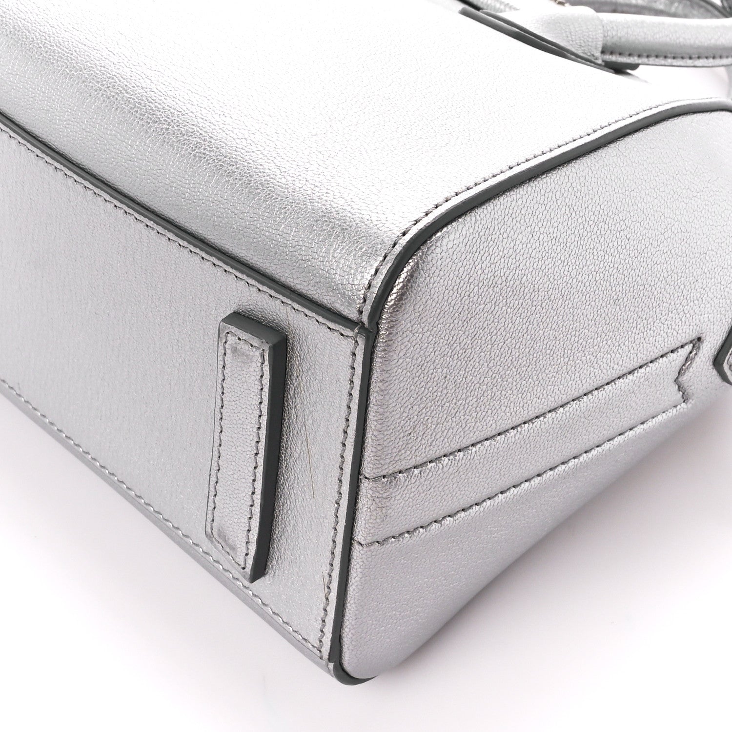 Givenchy Metallic Sugar Goatskin Mini Antigona Silver 10 of 10