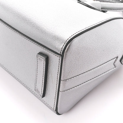 Givenchy Metallic Sugar Goatskin Mini Antigona Silver 10 of 10